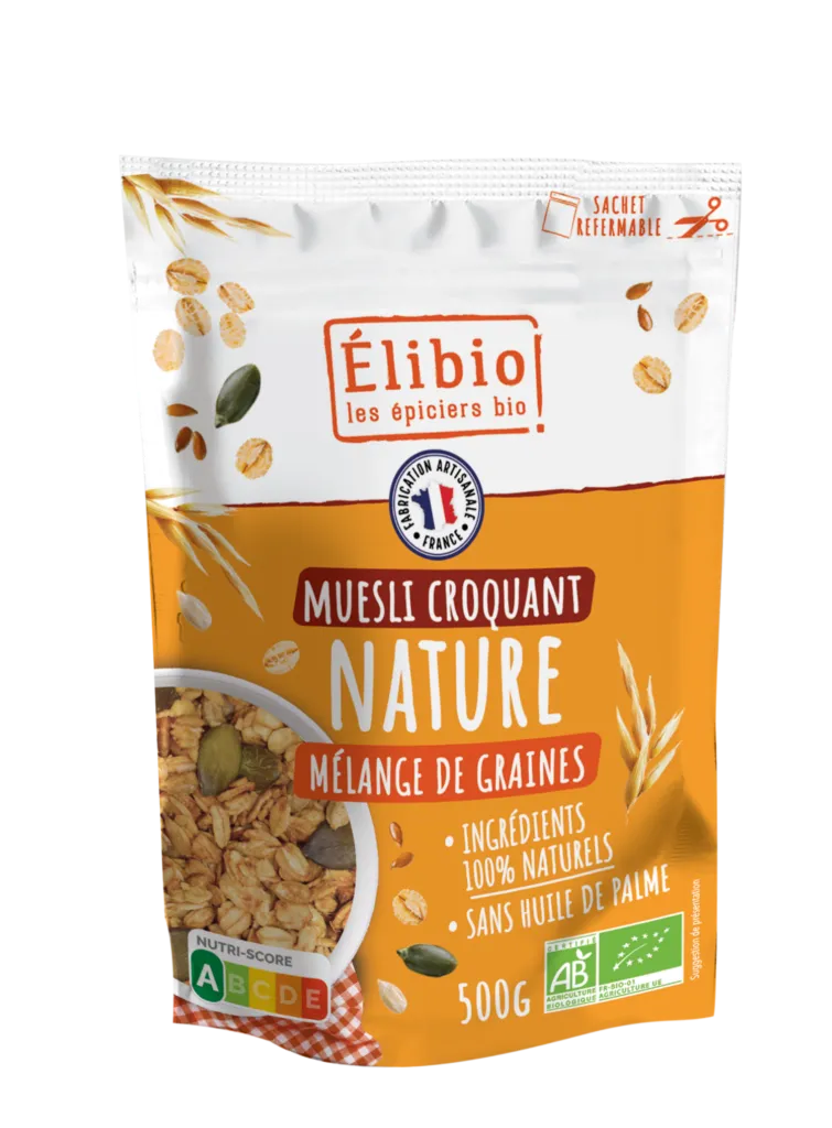 Elibio Élibio Krokante Natuur Muesli Bio (500 gr)