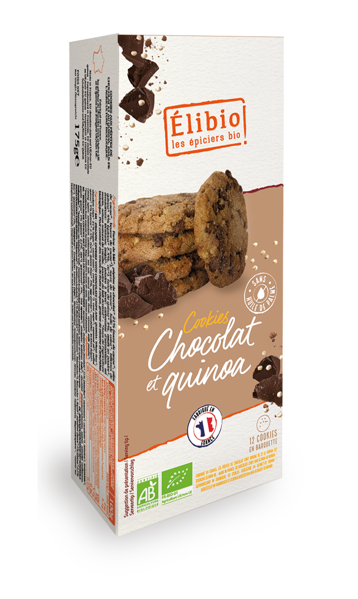 Elibio Élibio Cookies met Quinoa en Chocostukjes Bio (175 gr)