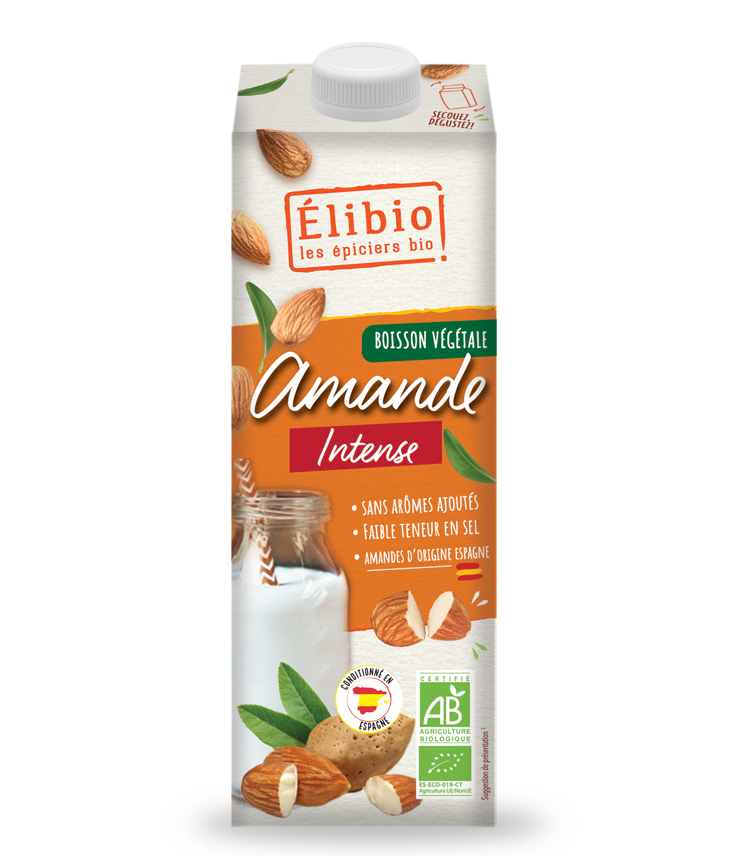 Elibio Élibio Amandeldrink Rietsuiker Bio (1000 ml)