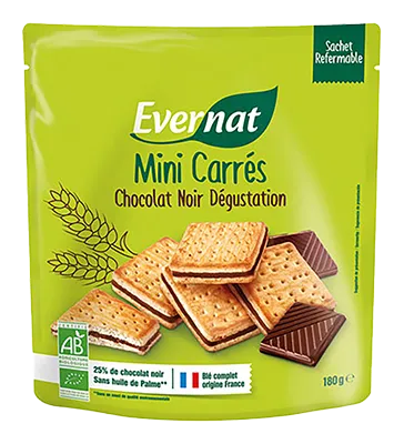 Evernat Koekjes Gevuld met Pure Chocolade Bio (180 gr)
