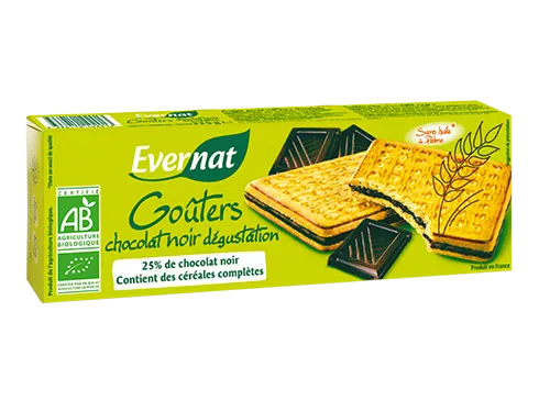 Evernat Koekjes Gevuld met Melkchocolade Bio (225 gr)