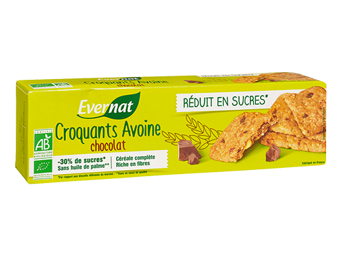 Evernat Haverkoekjes met Chocoladeschilfers Bio (130 gr)