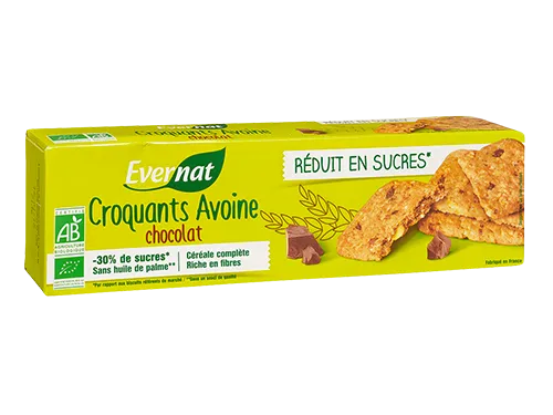 Evernat Haverkoekjes met Chocoladeschilfers Bio (130 gr)