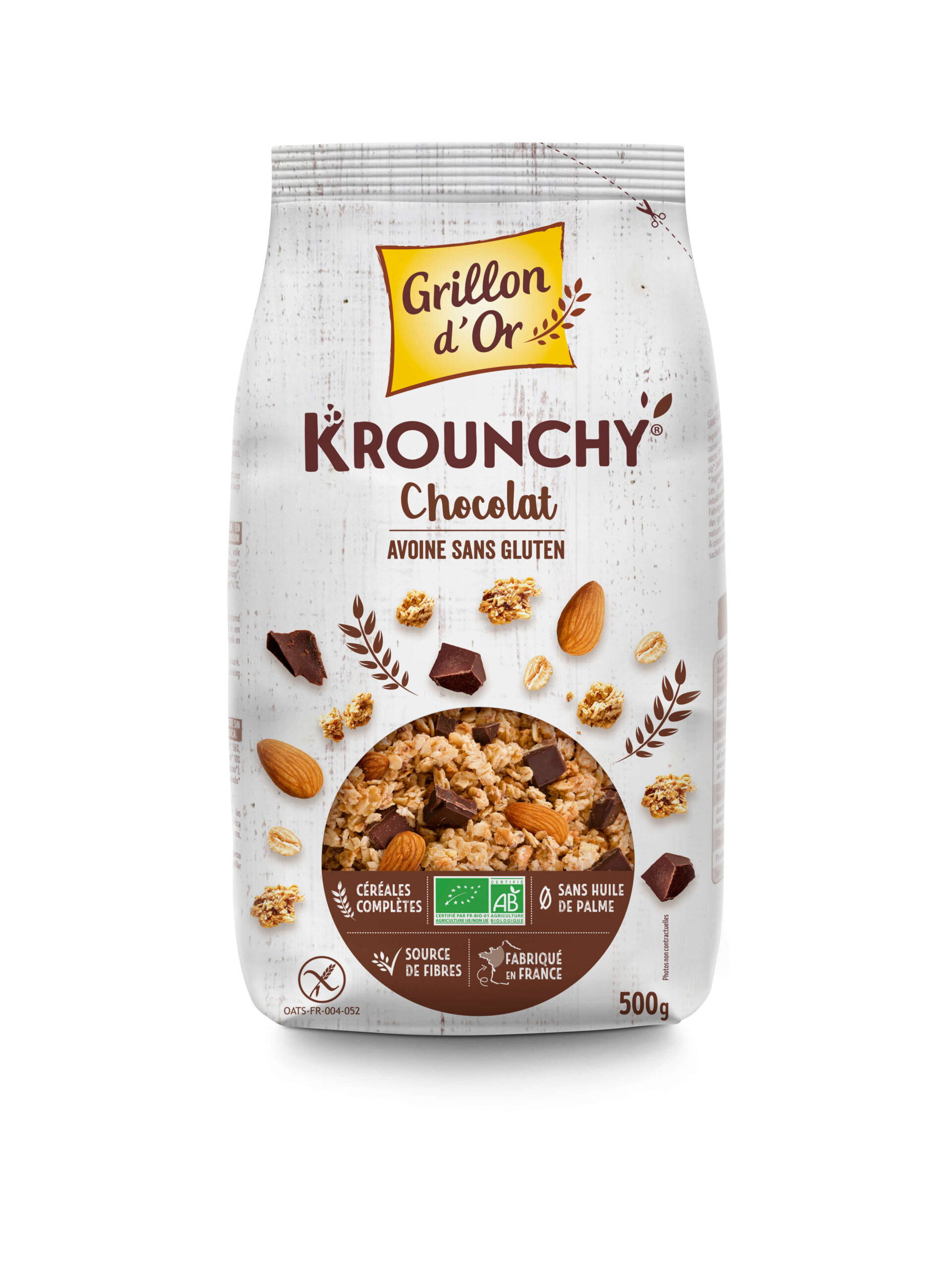 Grillon D'or Krounchy Choco Haver Bio (500 gr)