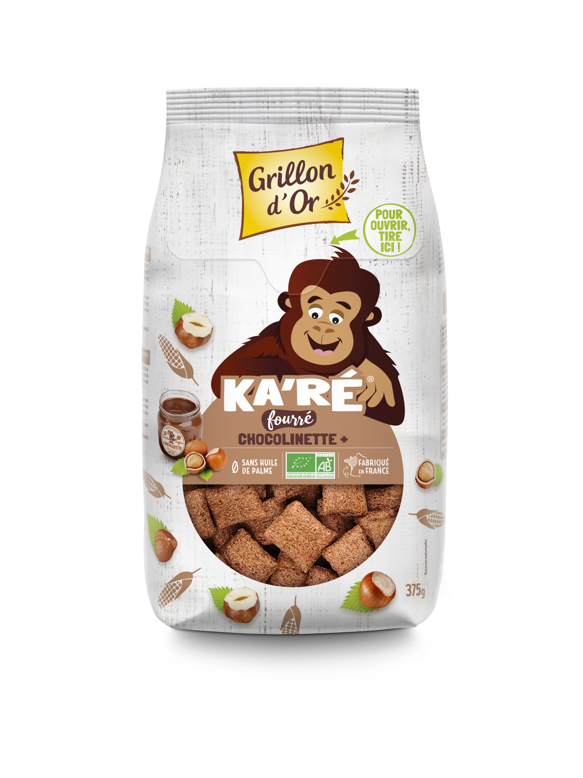 Grillon D'or Ka’ré Gevuld met Chocopasta Bio (375 gr)