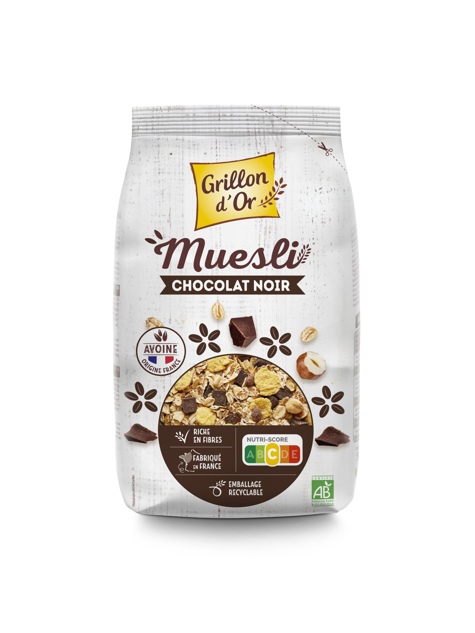 Grillon D'or Muesli Pure Chocolade Bio (500 gr)