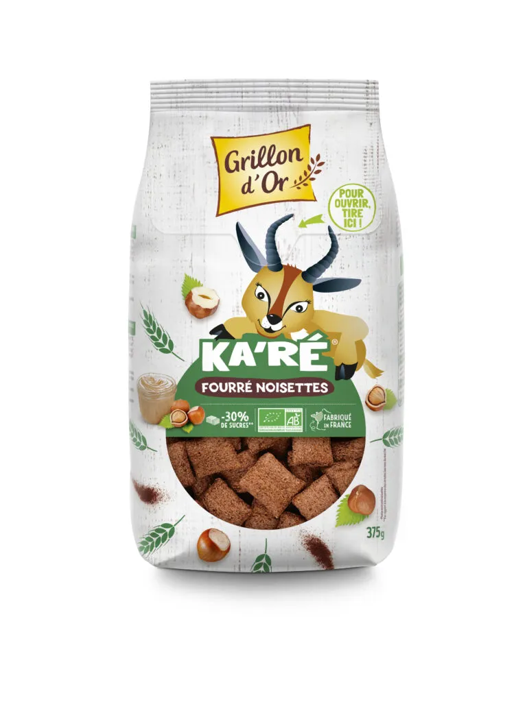 Grillon D'or Ka'ré Gevuld met Hazelnoten Bio (375 gr)