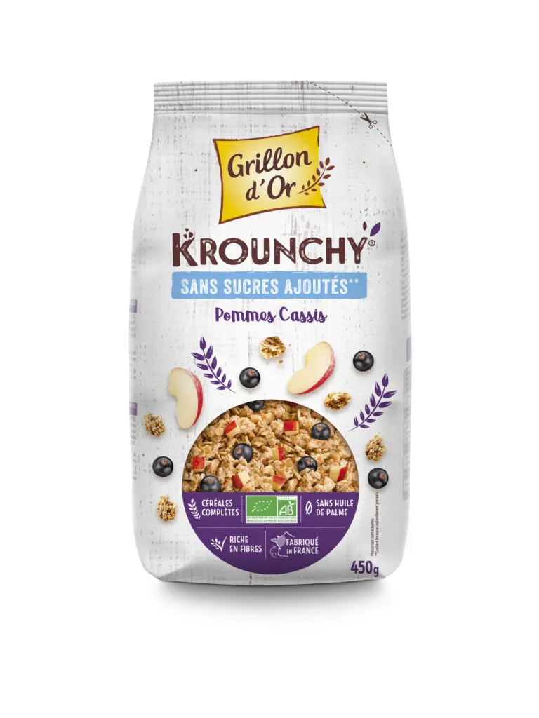Grillon D'or Krounchy Appel Zwarte Bes Bio (450 gr)