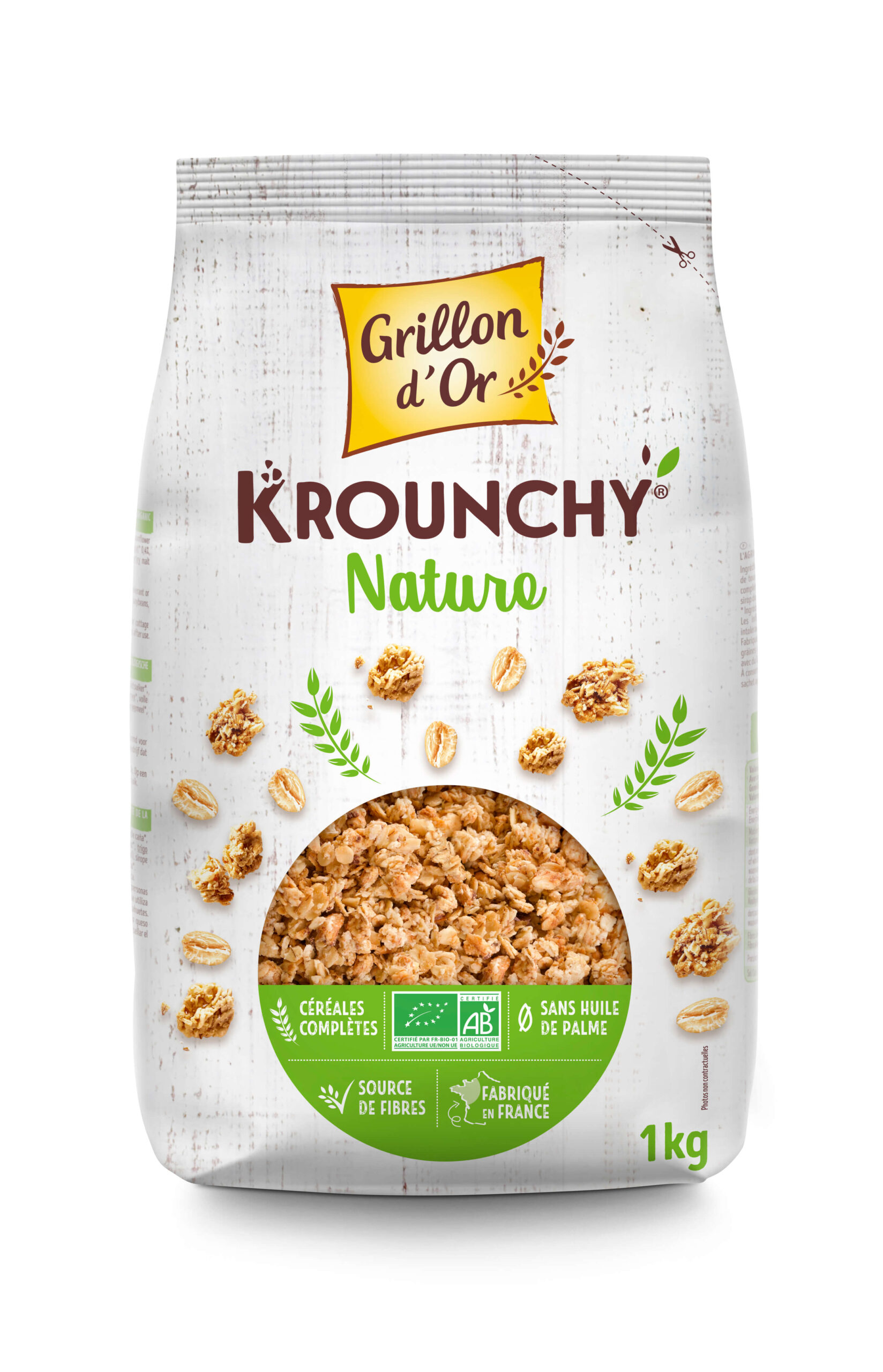 Grillon D'or Krounchy Natuur Familie Bio (1000 gr)