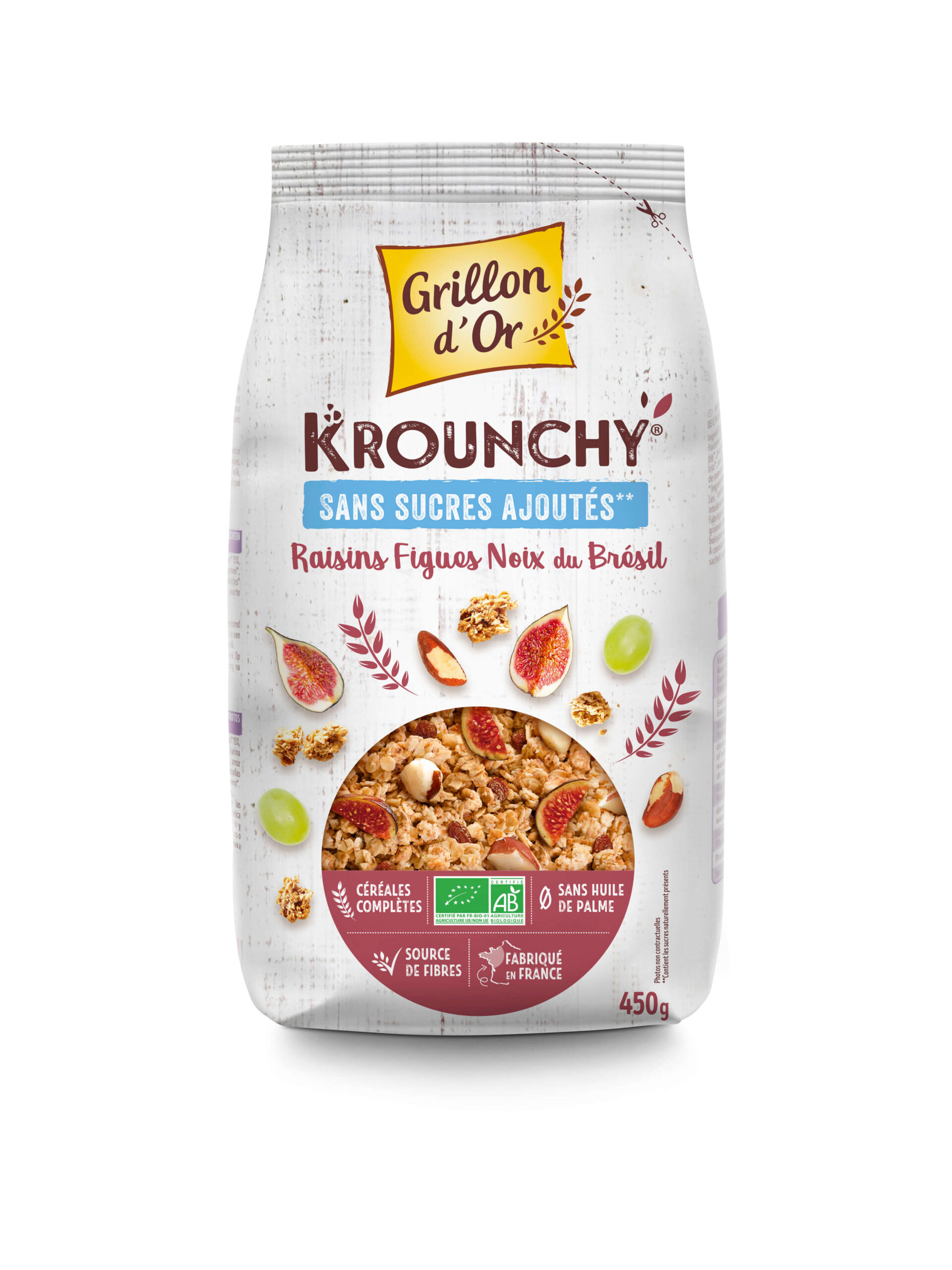 Grillon D'or Krounchy Vijgen Druiven Paranoot Bio (450 gr)