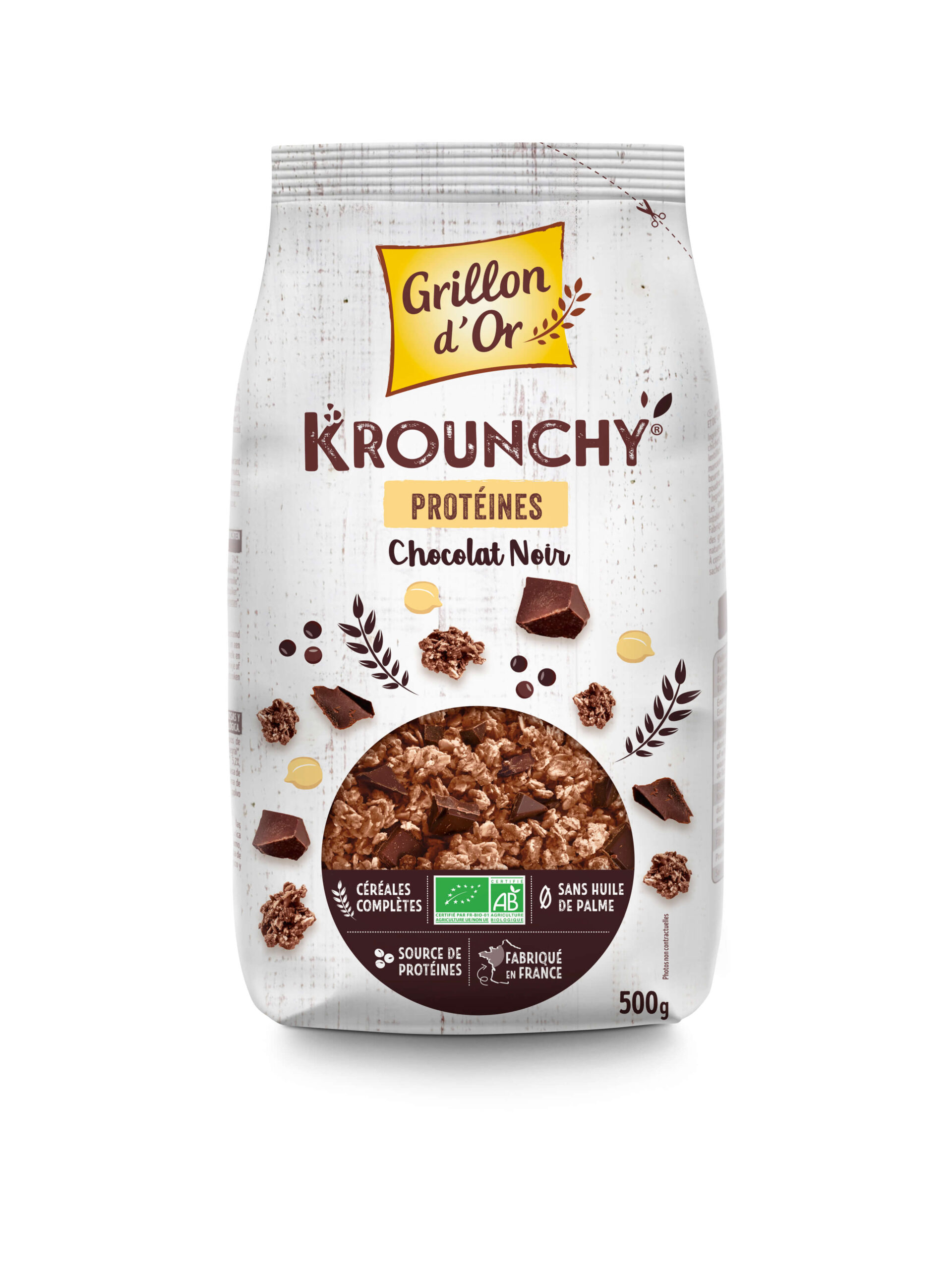 Grillon D'or Krounchy Chocolade Bio (500 gr)