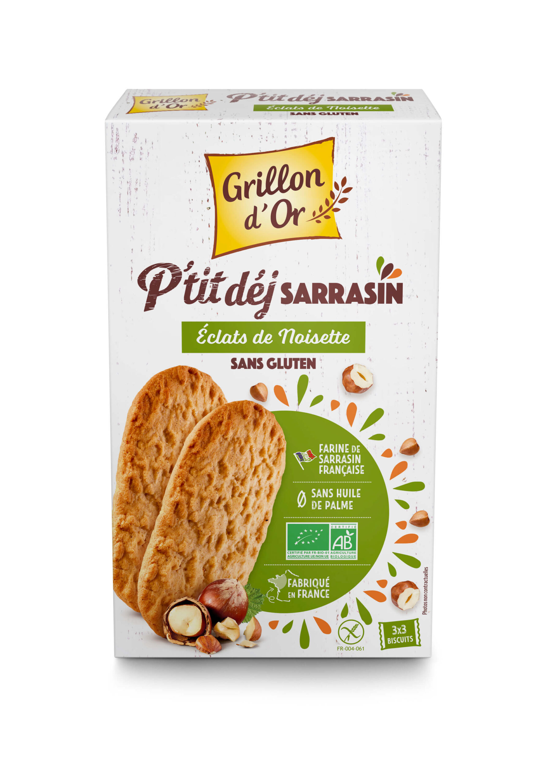 Grillon D'or Ontbijtkoekjes Hazelnoot Bio (150 gr)