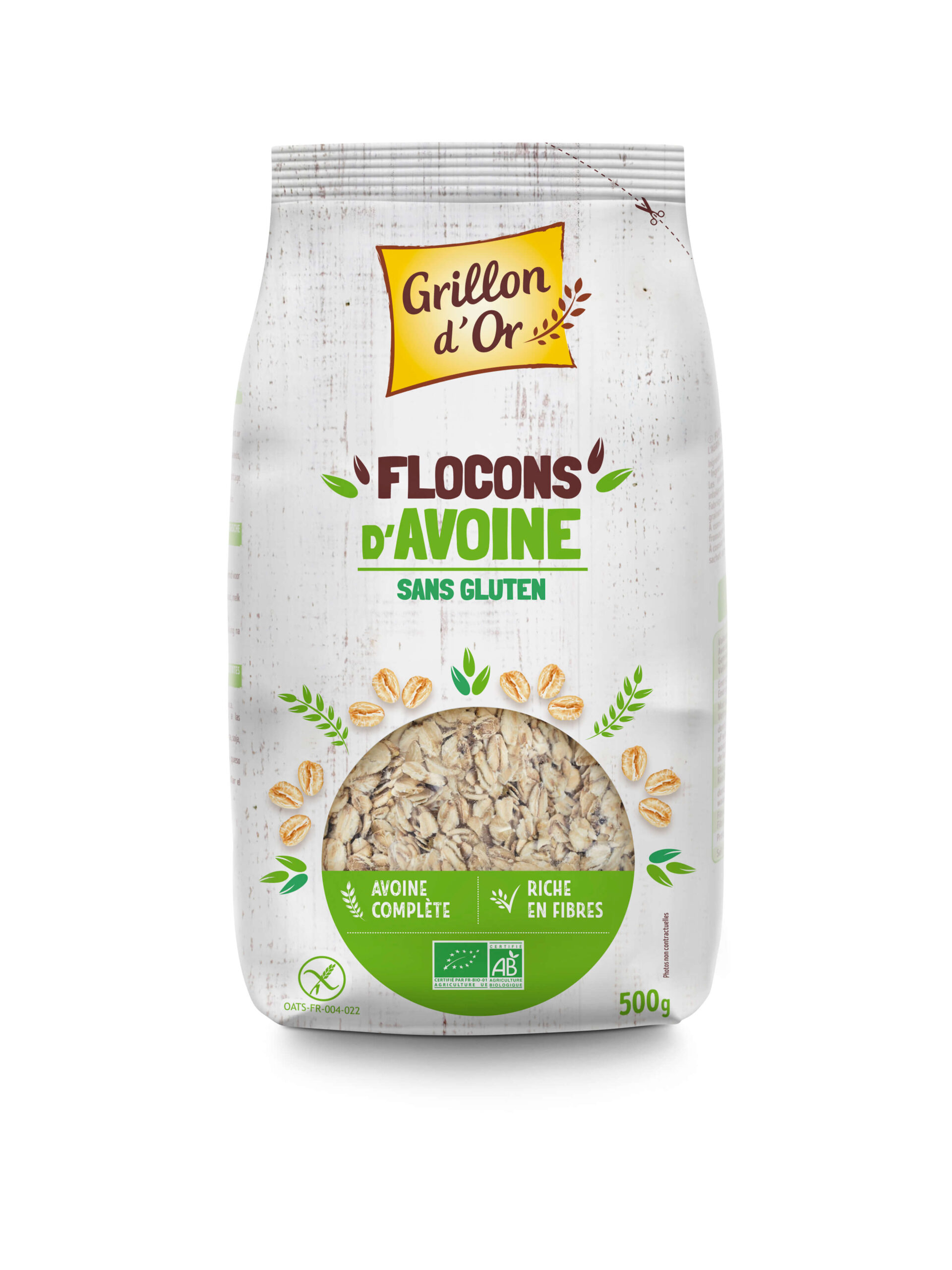 Grillon D'or Havervlokken Glutenvrij Bio (500 gr)