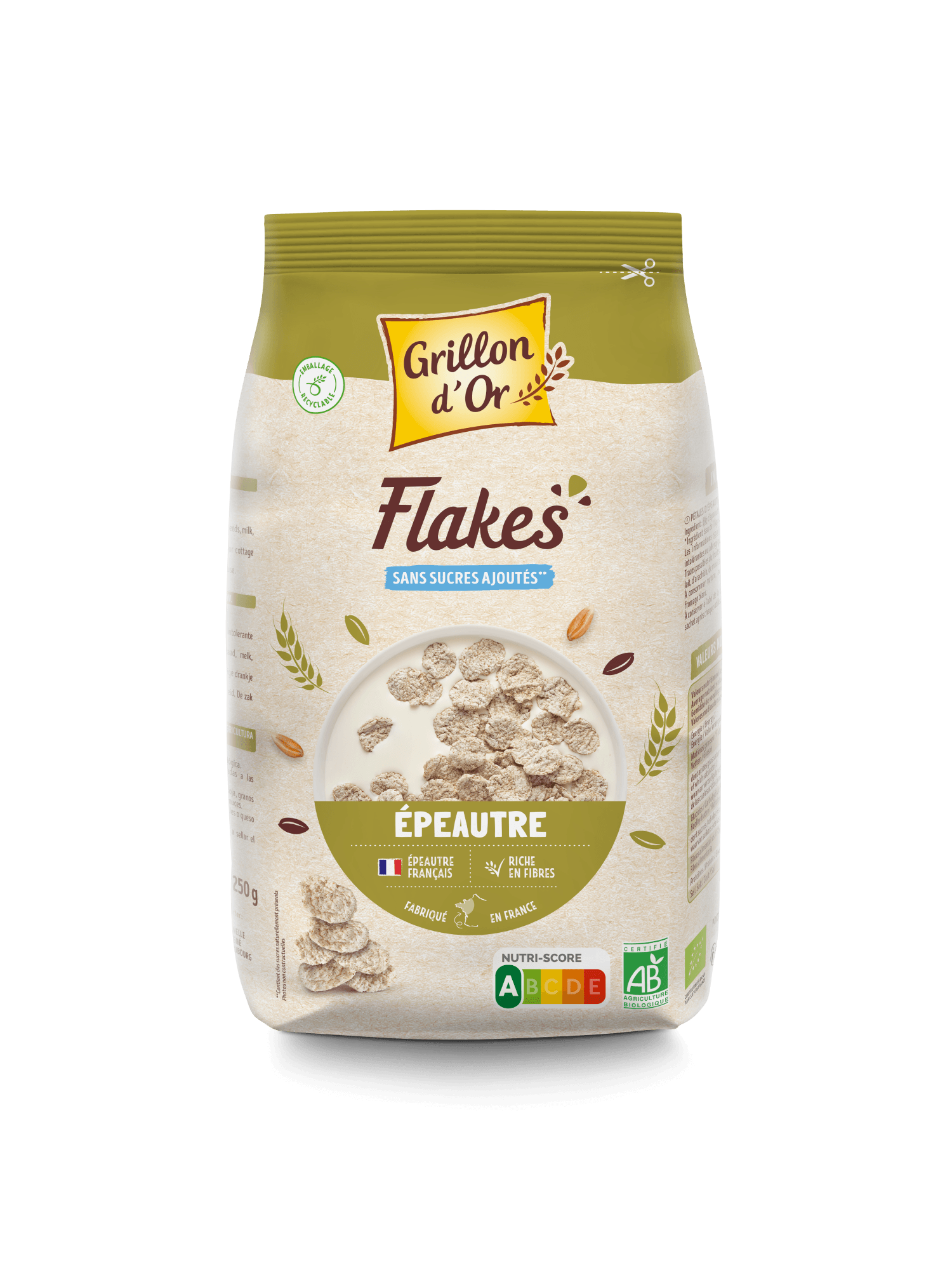 Grillon D'or Spelt Flakes Bio (250 gr)