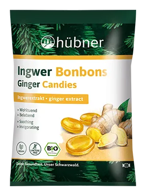 Hubner Gember Bonbons Bio (70 gr)