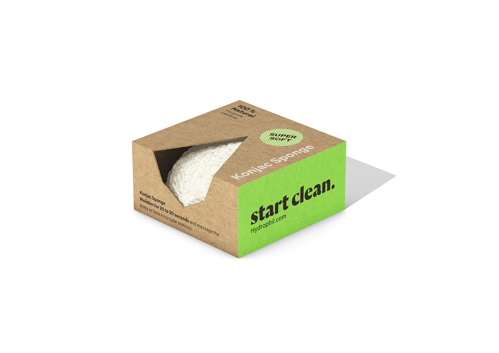 Hydrophil Konjac Spons (1 stuk)