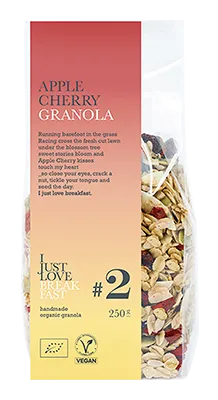 I Just Love Breakfast #2 Appel Kers Granola Bio (250 gr)