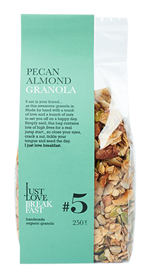 I Just Love Breakfast #5 Pecan Amandel Granola Bio (250 gr)