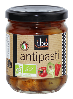 Ibo! Antipasti Fruit en Groenten op Olie Bio (190 gr)