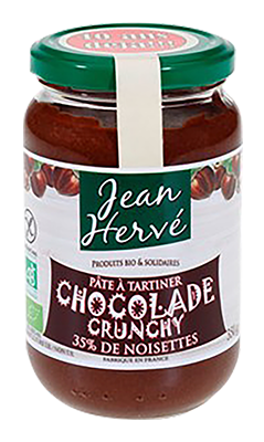 Jean Hervé Chocopasta Crunchy Hazelnoot Bio (350 gr)