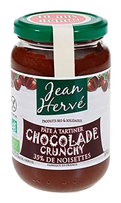 Jean Hervé Chocopasta Crunchy Hazelnoot Bio (350 gr)