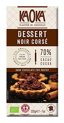 Kaoka Chocolade Puur 72% voor Desserts Bio (200 gr)