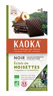 Kaoka Chocolade Puur 66% Hazelnoten Bio (100 gr)
