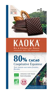 Kaoka Chocolade Puur 80% Equador Bio (100 gr)