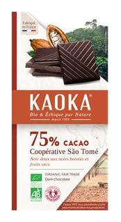 Kaoka Chocolade Puur 75% São Tomé Bio (200 gr)