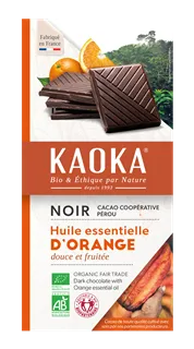 Kaoka Chocolade Puur 55% met Sinaasappel Bio (100 gr)