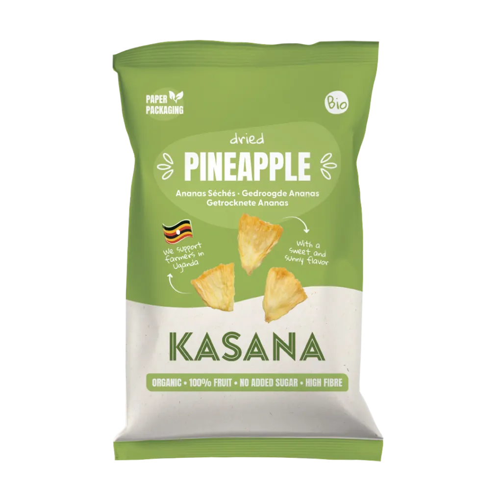 Kasana Fruits Kasana Gedroogde Ananas Bio (80 gr)
