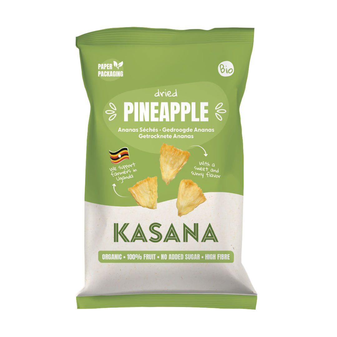 Kasana Fruits Kasana Gedroogde Ananas Bio (80 gr)