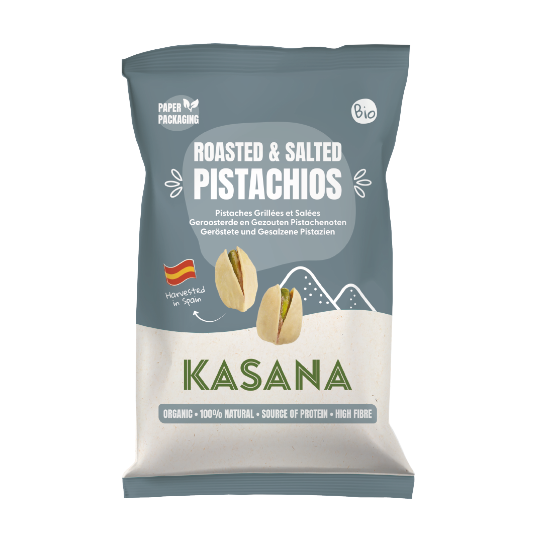 Kasana Fruits Kasana Pistaches Gegrild en Gezouten Bio (125 gr)