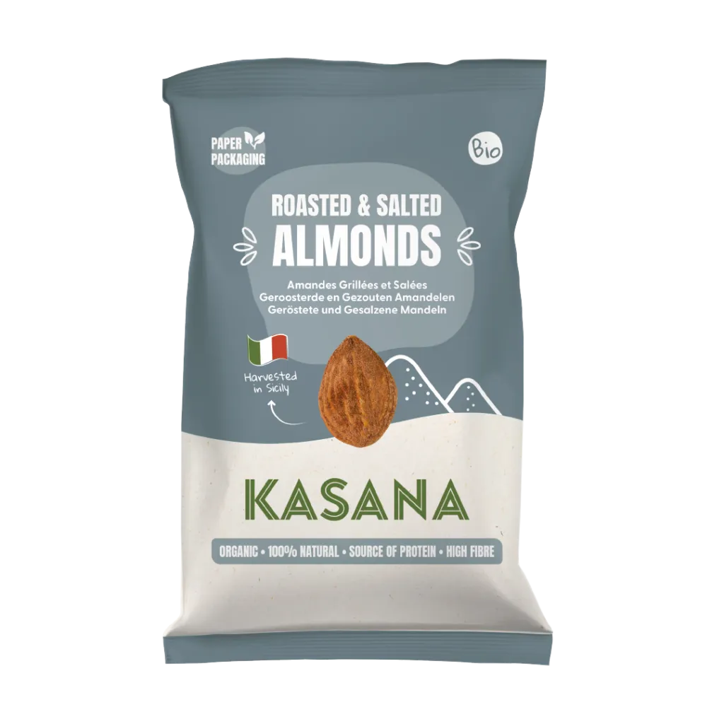 Kasana Fruits Kasana Amandelen Gegrild en Gezouten Bio (150 gr)
