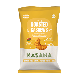 Kasana Fruits Kasana Geroosterde Cashewnoten met Curry Bio (150 gr)