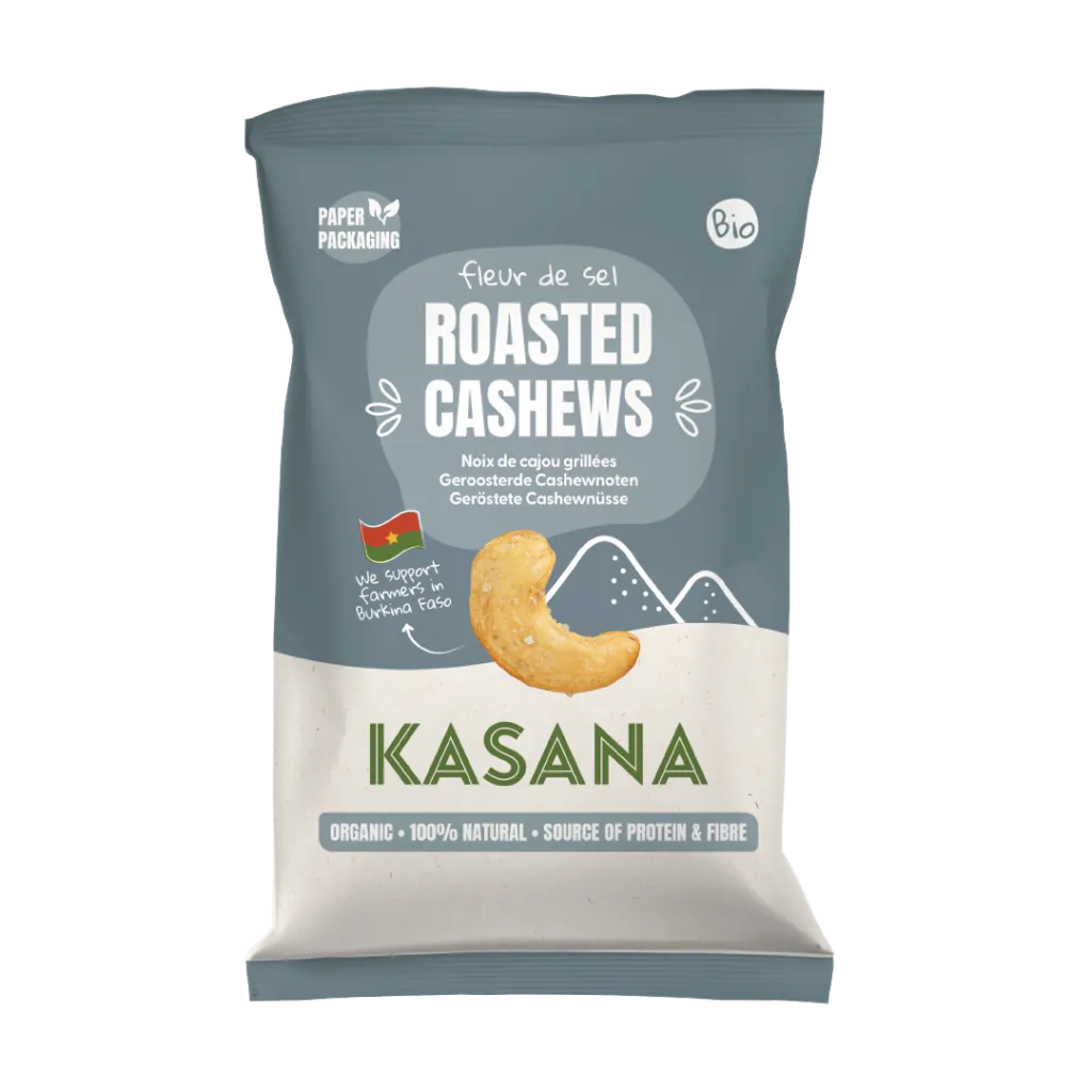 Kasana Fruits Kasana Geroosterde Cashewnoten met Fleur De Sel Bio (150 gr)