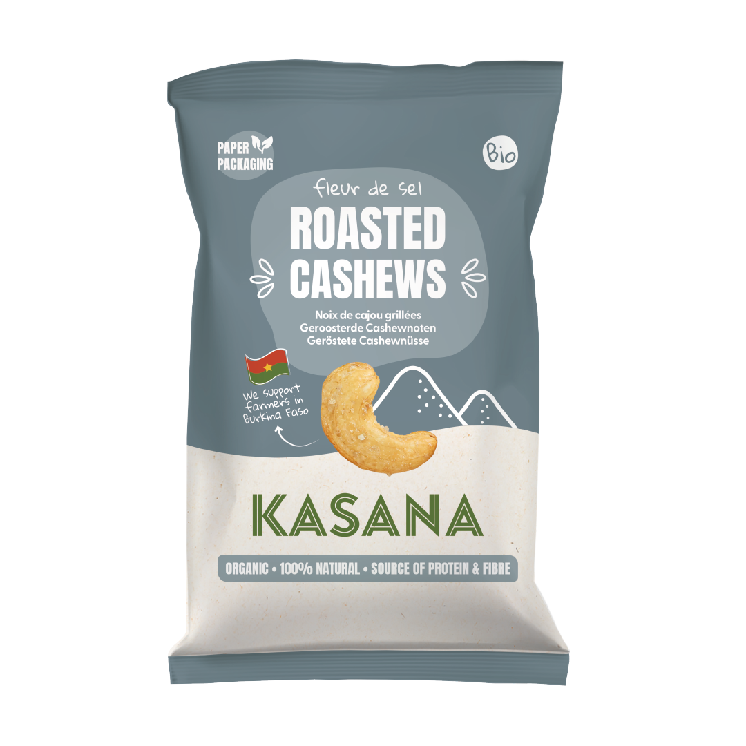 Kasana Fruits Kasana Geroosterde Cashewnoten met Fleur De Sel Bio (150 gr)