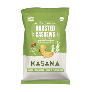 Kasana Fruits Kasana Geroosterde Cashewnoten met Provençaalse Kruiden Bio (150 gr)