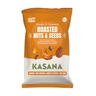 Kasana Fruits Kasana Noten en Granen Gegrild met Tamari en Kurkuma Bio (150 gr)