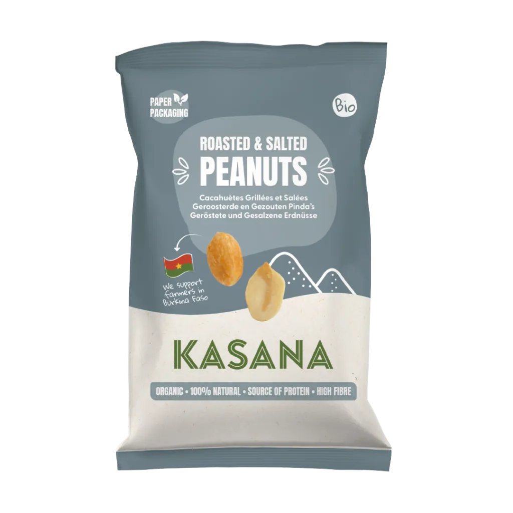 Kasana Fruits Kasana Pindanoten Gegrild en Gezouten Bio (180 gr)