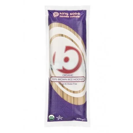 King Soba Bruine Rijst Noedels Glutenvrij Bio (250 gr)