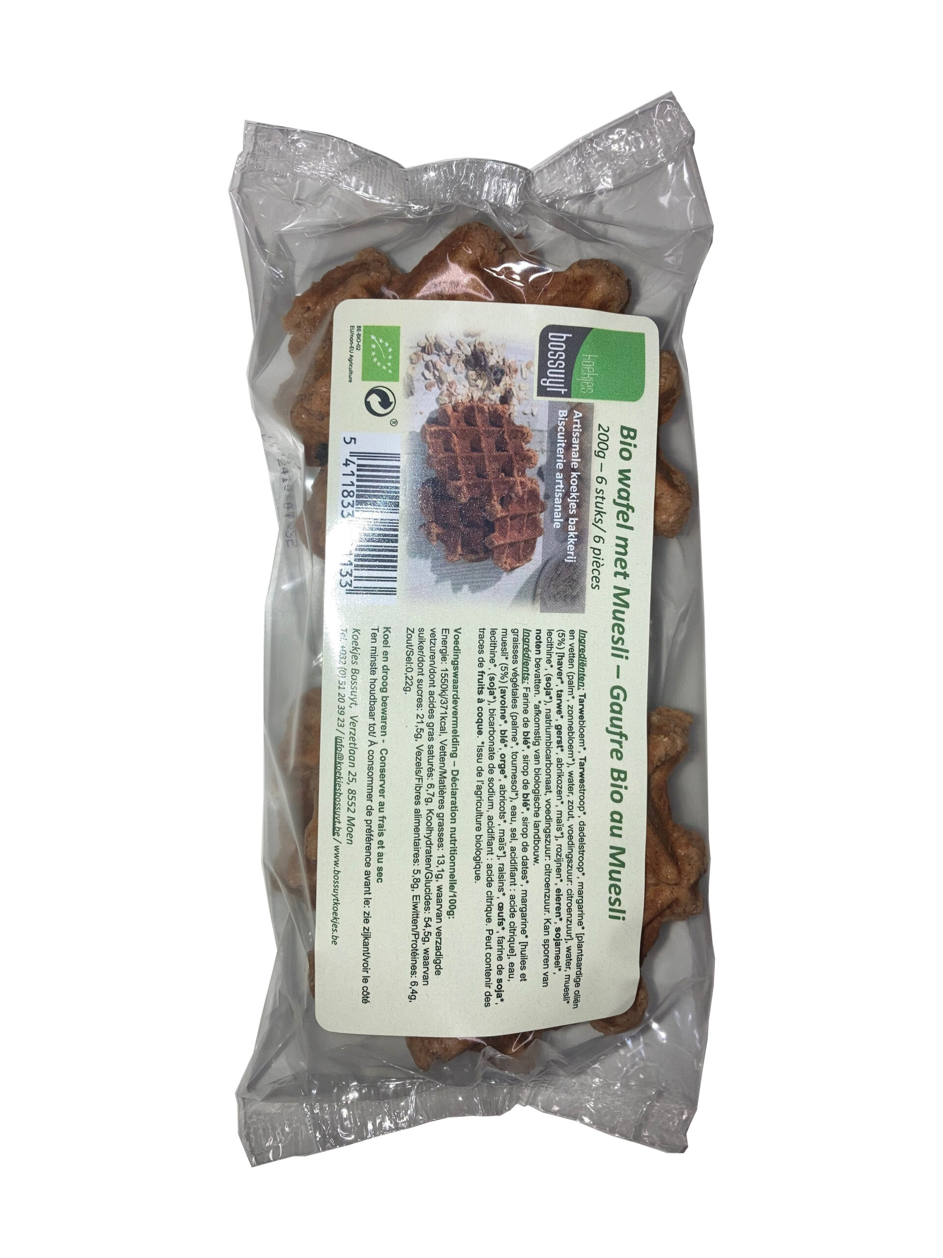 Koekjes Bossuyt Biserta Muesli Wafels Bio (200 gr)