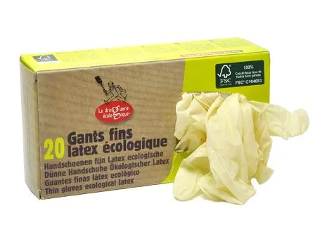 La Droguerie Ecologique Doos van Handschoenen Fijn Latex Medium (20 stuks)