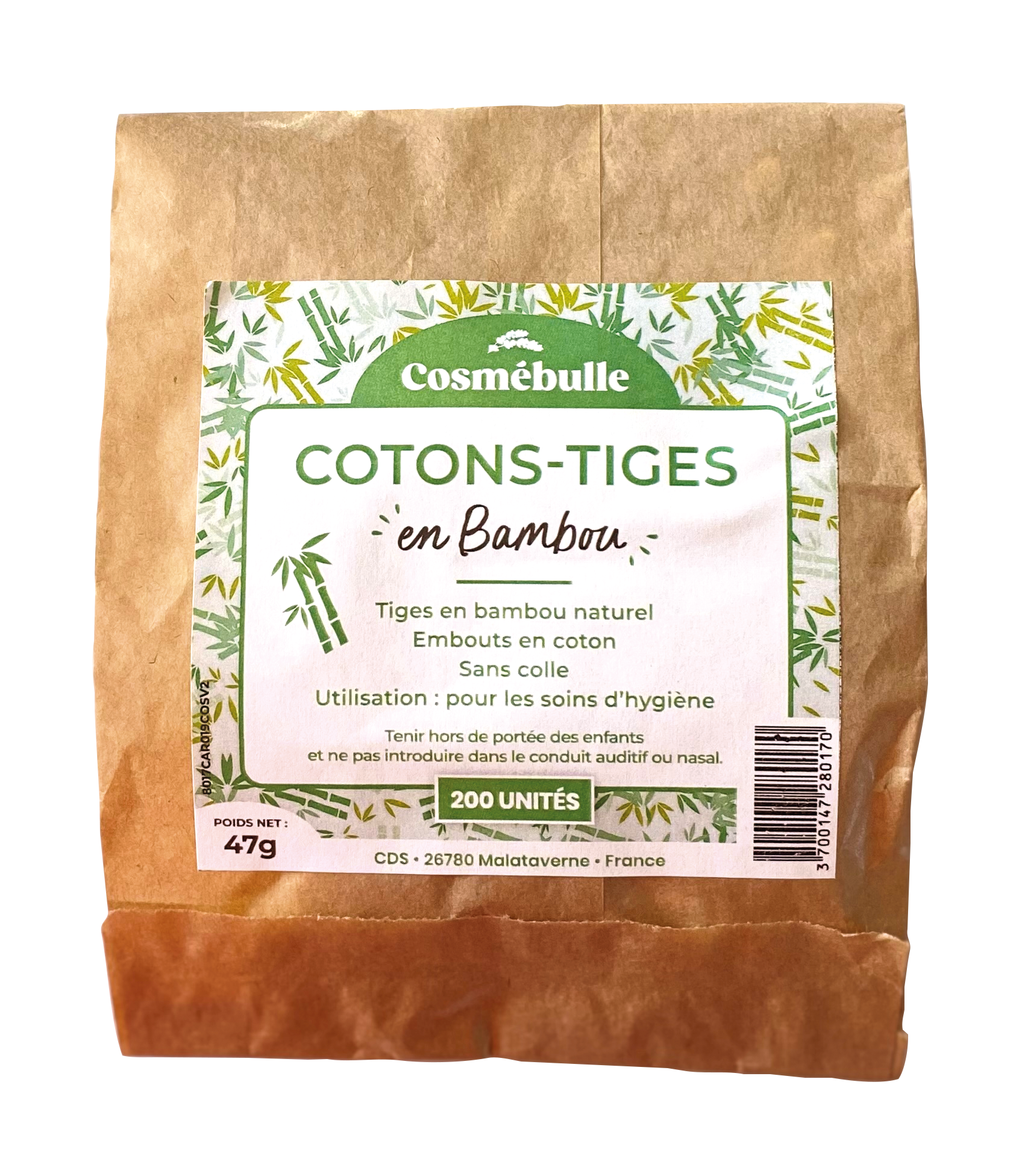 L'atelier Du Monde Cosmébulle Bamboe Wattenstaafjes (200 stuks)