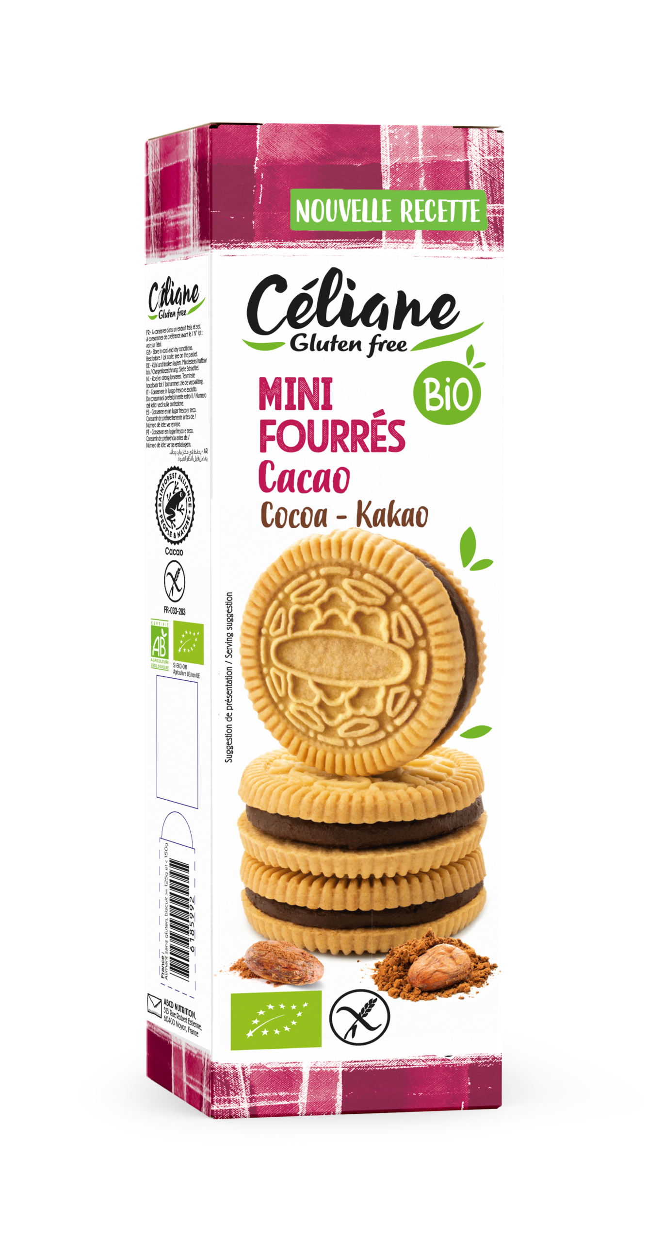 Les Recettes De Céliane Céliane Koekjes Gevuld met Cacao Bio & Glutenvrij (125 gr)