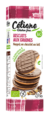 Les Recettes De Céliane Céliane Koekjes met Zaden Melkchocolade Bio & Glutenvrij (150 gr)