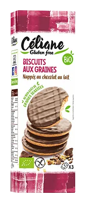 Les Recettes De Céliane Céliane Koekjes met Zaden Melkchocolade Bio & Glutenvrij (150 gr)
