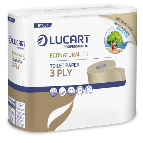 Lucart Toiletpapier Gerecycleerd 3 Laags (4 stuks)