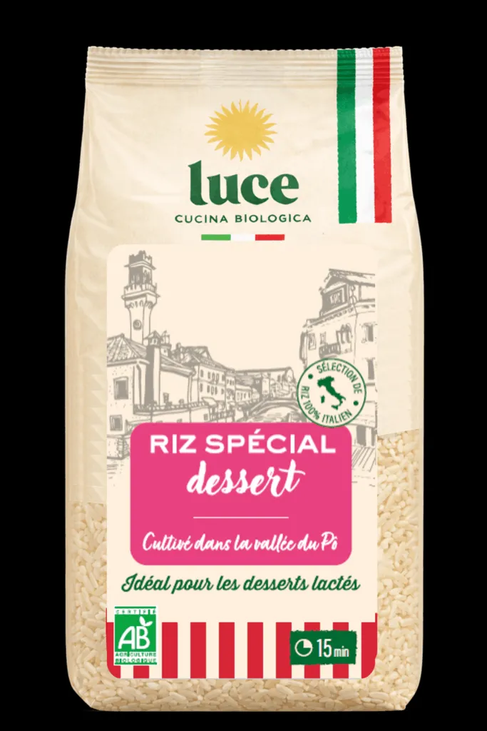 Luce Rijst (dessert) rond Wit Italië Bio (1000 gr)