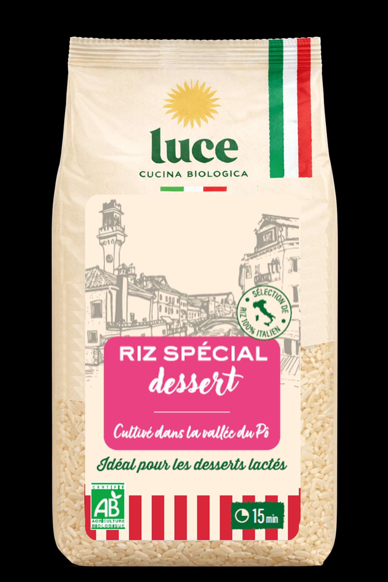 Luce Rijst (dessert) rond Wit Italië Bio (1000 gr)